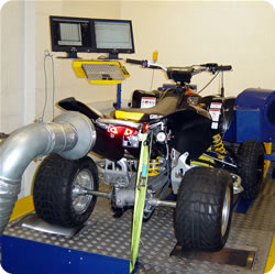 Can Am DS450 on dyno